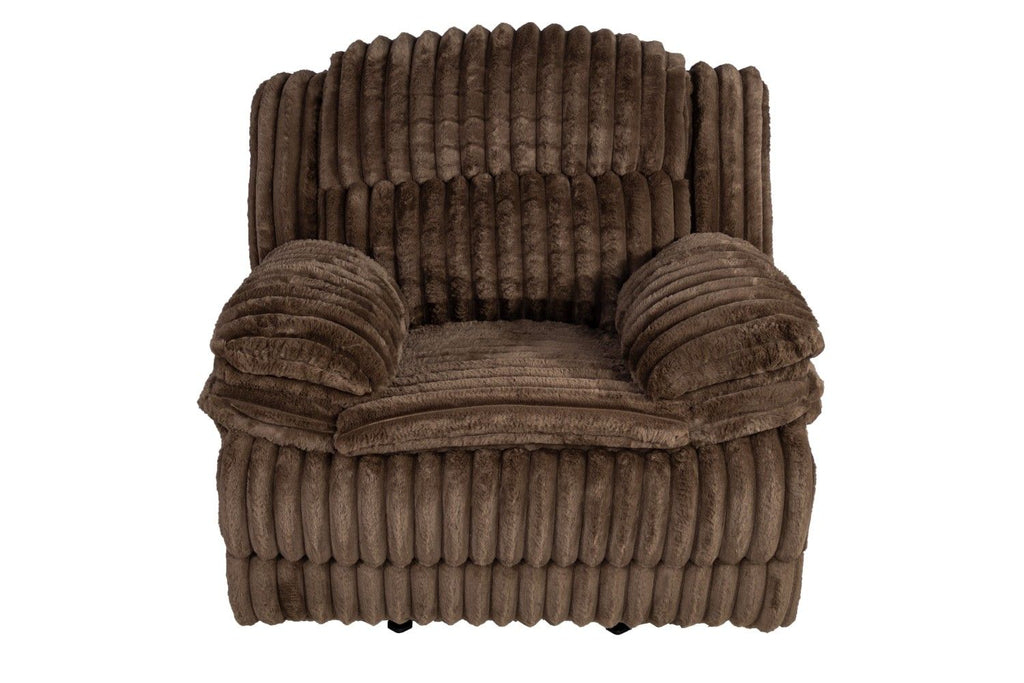 Living Room Contemporary Chocolate Corduroy 1pc Manual Motion Glider Recliner Chair Reclining Couch