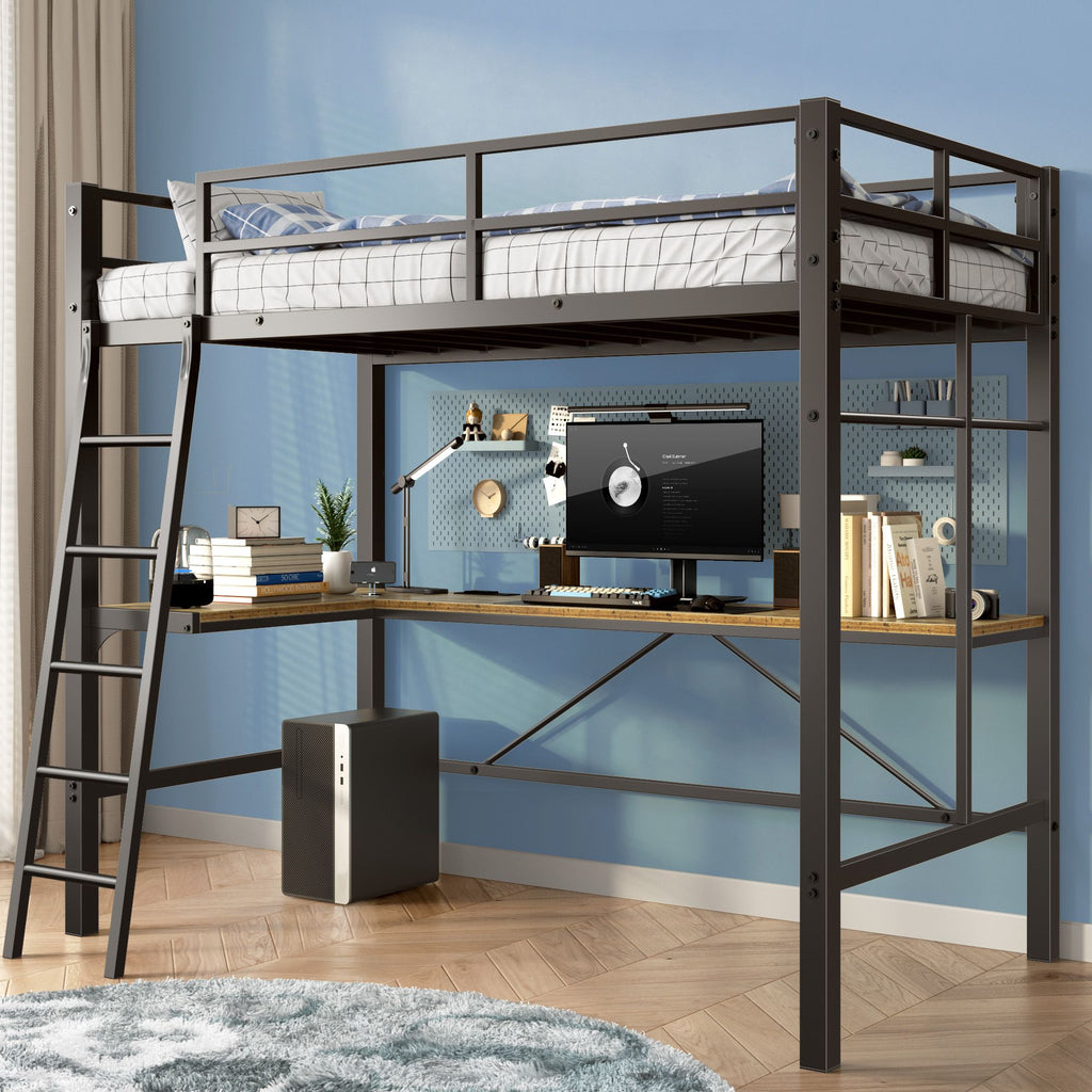 Loft Bed with U shaped Desk