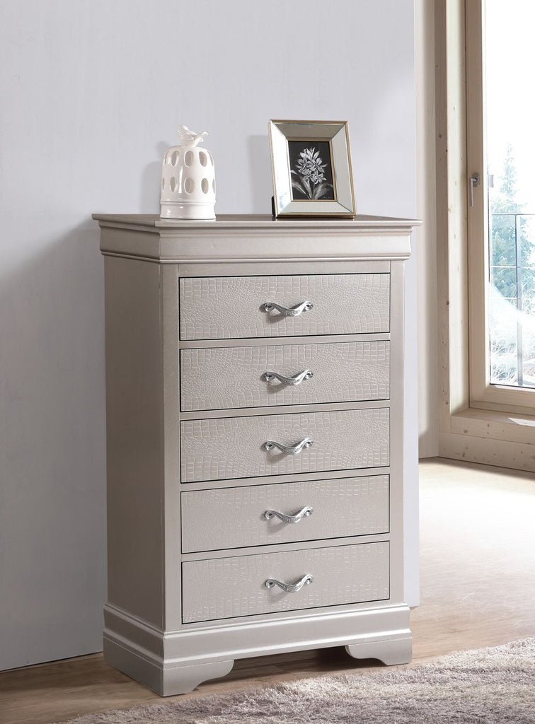 Lorana G6500-CH Chest , Silver Champagne