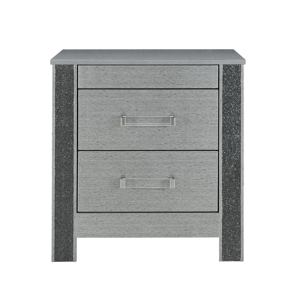 Lorenzo Silver Nightstand
