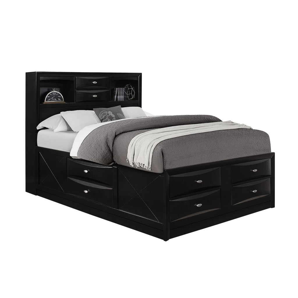 LUCILLE BLACK QUEEN BED