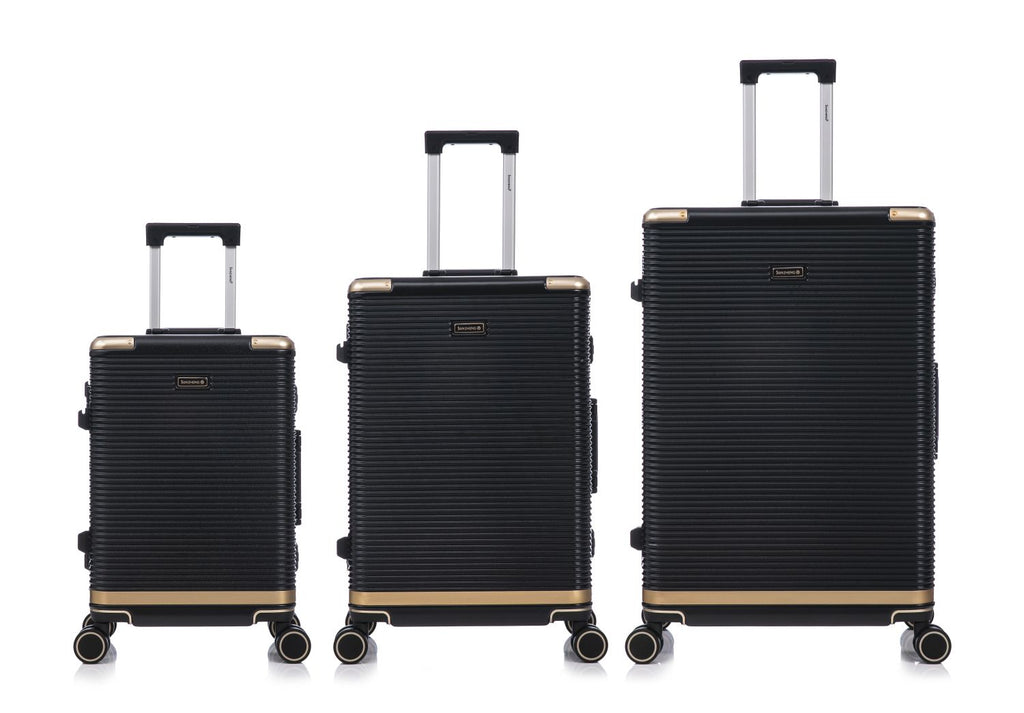 Luggage set PC+aluminum 20/24/28 inch three models set, stylish aluminum frame password lock luggage, suitable for travel suitcases and suitcases