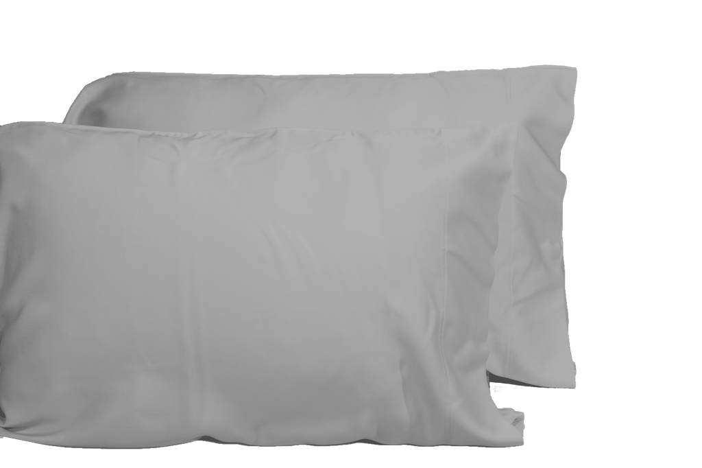 Luxurious Viscose from 100% Bamboo 2-Piece Pillowcase Set , Oeko-TEX Certified, King - Silver Grey