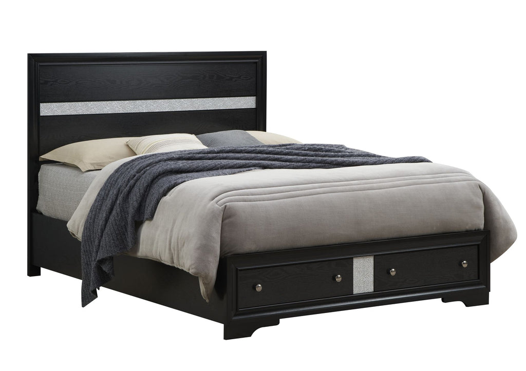 Madrid G02350B-FB FULL BED , Black