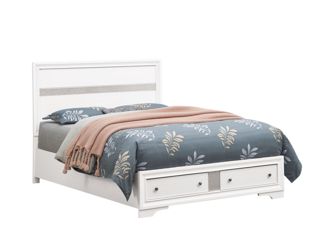 Madrid G02390B-QB Queen Bed , White