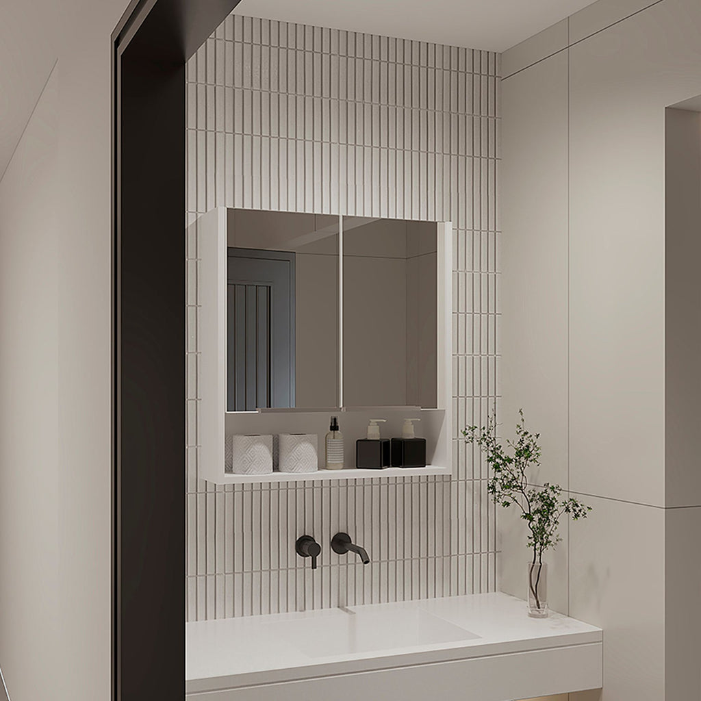 Manchester Rectangle Medicine Cabinet with Mirror White
