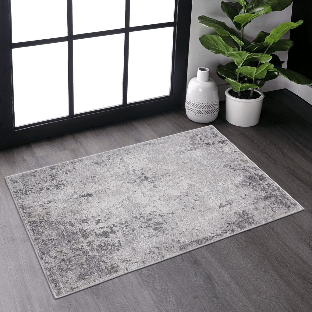 MARFI Collection 2X3 Ivory / Sand / Abstract Doormat Rug