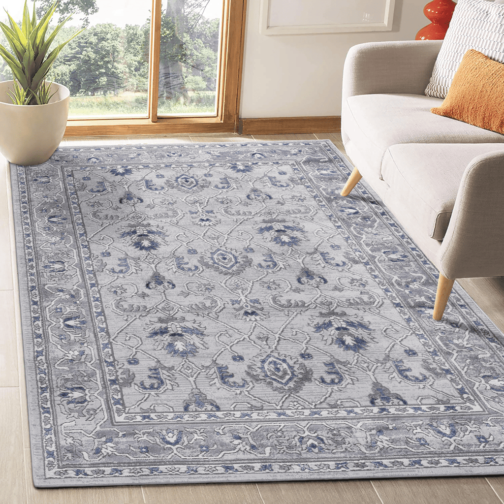 MARFI Collection 5X7 Grey / Blue / Oriental Area Rug