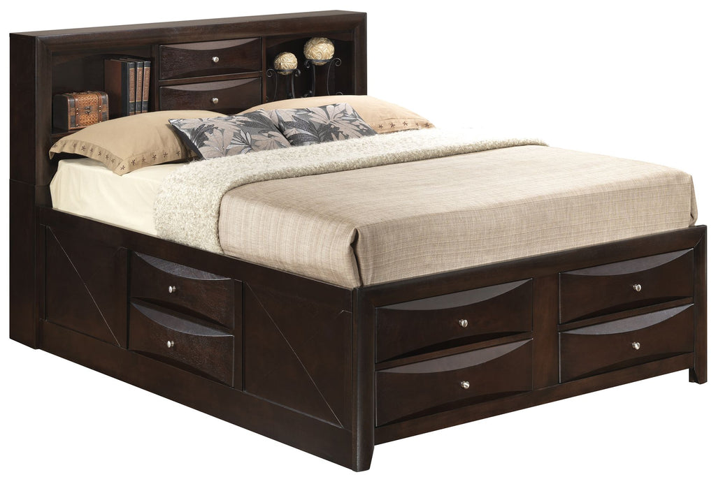 Marilla G1525G-KSB3 King Storage Bed , Cappuccino