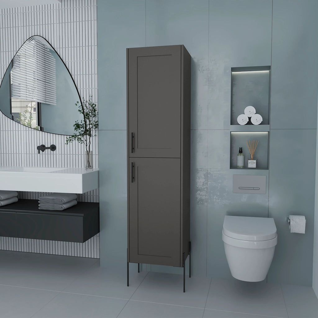 Matt Grey Hight Auxiliary Furniture with 4 Shelf