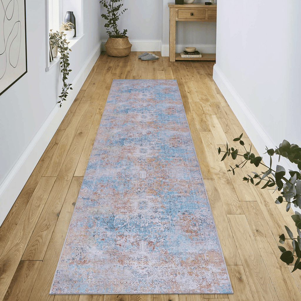 MAVAL Yellow Washable Rug 2'6'' x 10' Runner Rug (Yellow, 2'6'' x 10')
