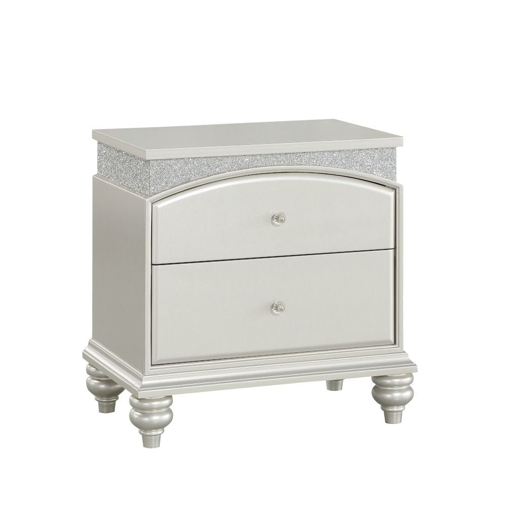 Maverick Platinum Finish Night Stand