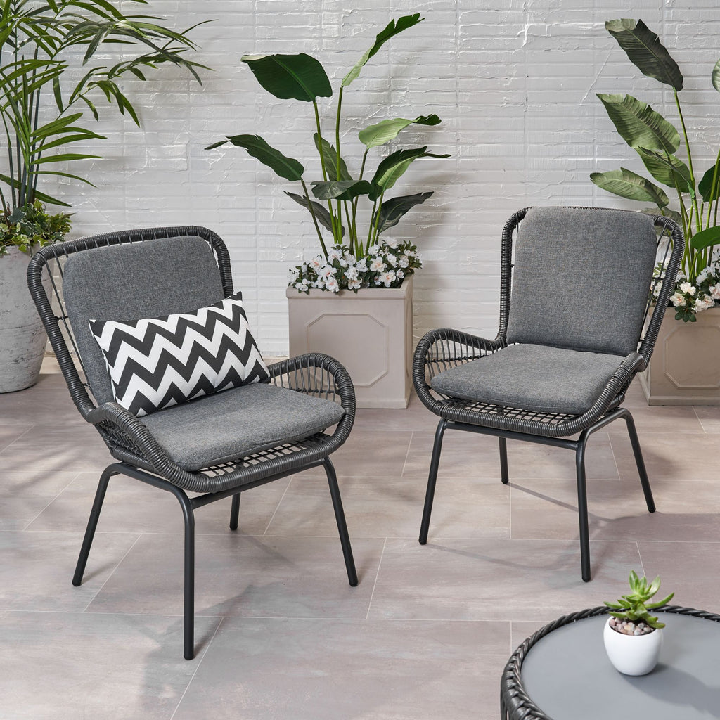 Mccaskill Patio Chair with Cushions (Set of 2)