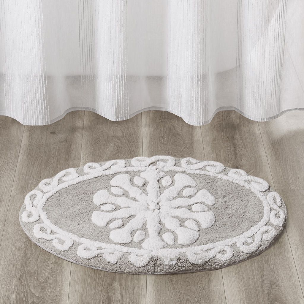 Medallion Cotton Tufted Bath Rug