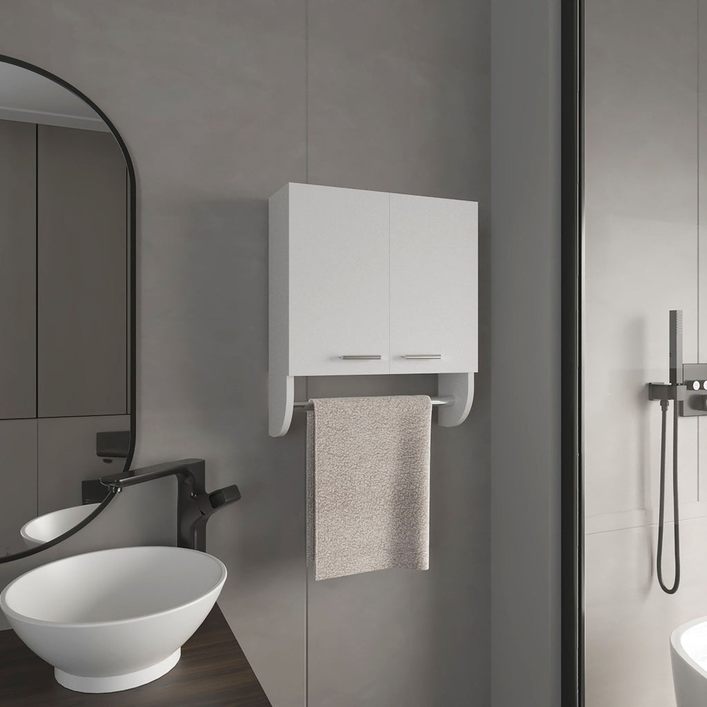 Medicine Cabinet 20.30" H, with 2 Shelves and 2 Doors, White