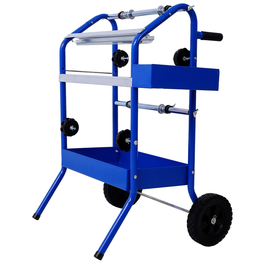 Mobile 18" Multi-Roll Masking Paper Machine with Storage Trays,BLUE
