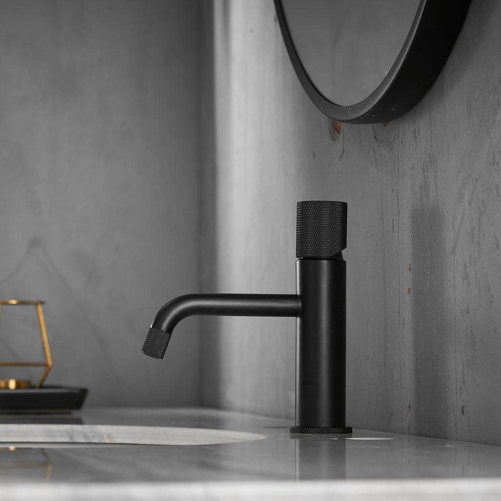 Modern Contemporary Black Bathroom Ceramic Hot Cold Water Mixer Tap Black Faucet Mixer Basin Faucet,metered Faucets