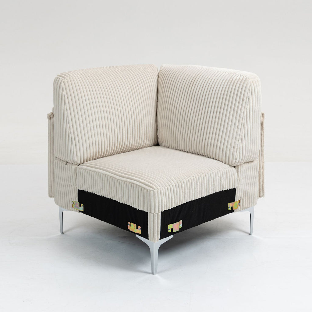 Modular Sectional Sofa Corner Seat,Middle Seat Module Couch,Beige
