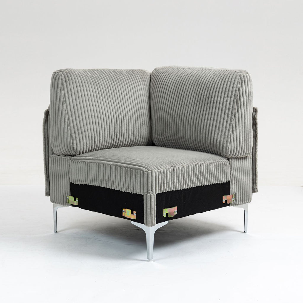 Modular Sectional Sofa Corner Seat,Middle Seat Module Couch,Gray