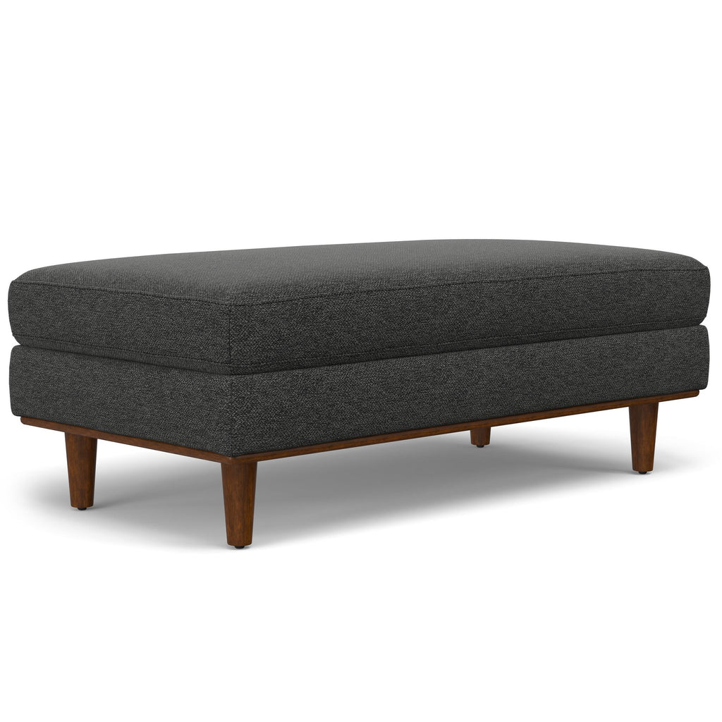 Morrison - Large Rectangular Ottoman - Charcoal Grey