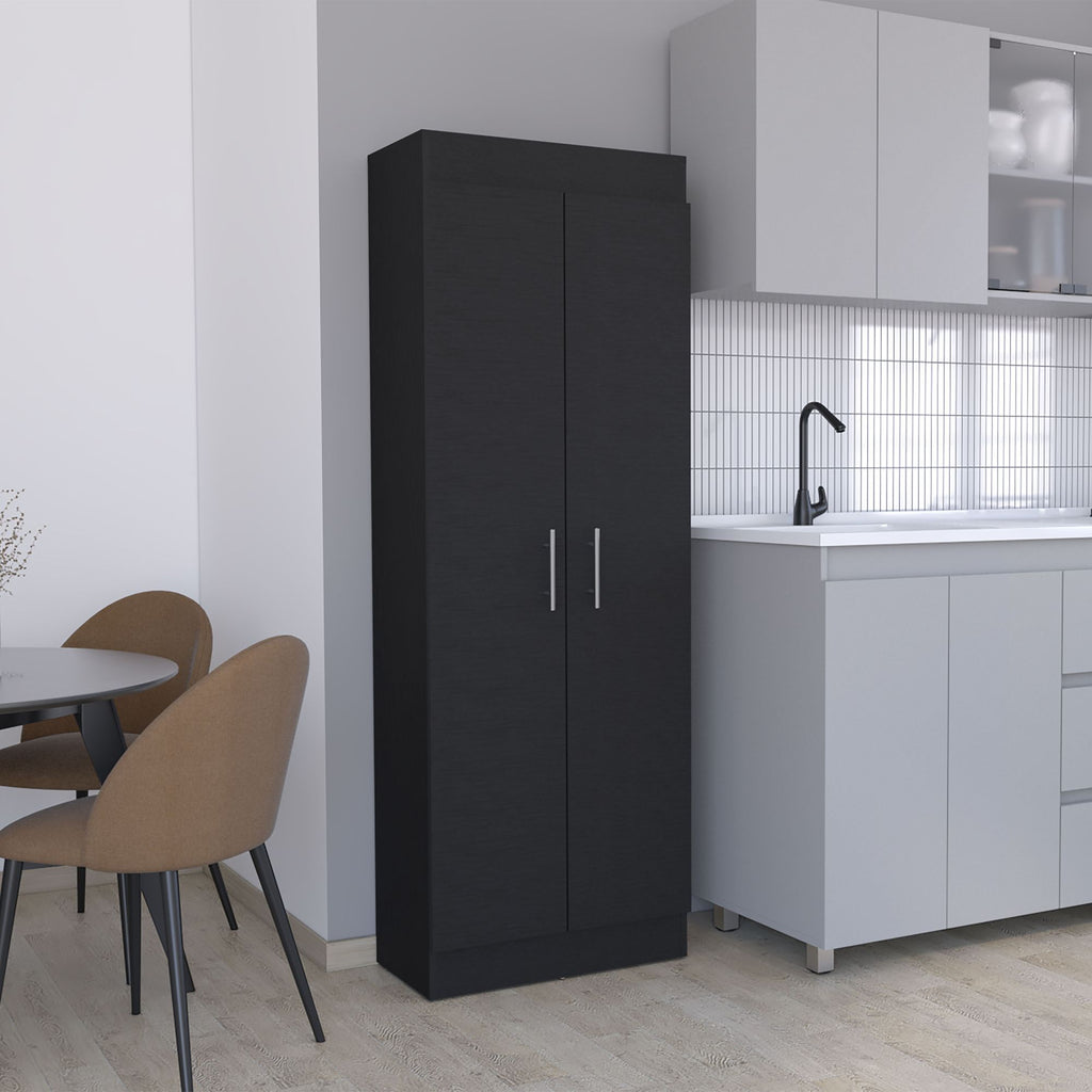 Nepal Pantry Cabinet, Space-Efficient 2-Door Design with Multiple Shelves