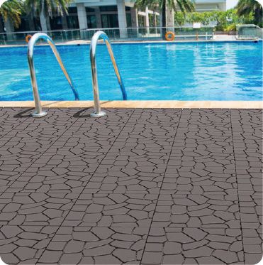 New Stone texture 12" Patio Deck Tiles, DIY Module Interlocking Decking Tiles Floor Tile,Easy and Quick Installation Court Tiles for Porch Poolside Balcony Backyard 44pcs DARK GRAY