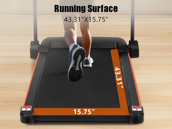 NEW Treadmills for Home, 2.5HP Quiet Folding Treadmill with Heart Rate Sensor, 300lbs Weight Capacity, 7.5MPH, Incline Treadmill With USB Charge Station & Bluetooth Speaker, 6 Shock-Absorbing