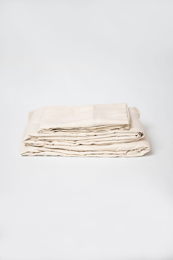 Omne Sleep 4-Piece Cream Microplush and Bamboo Full Hypoallergenic Sheet Set