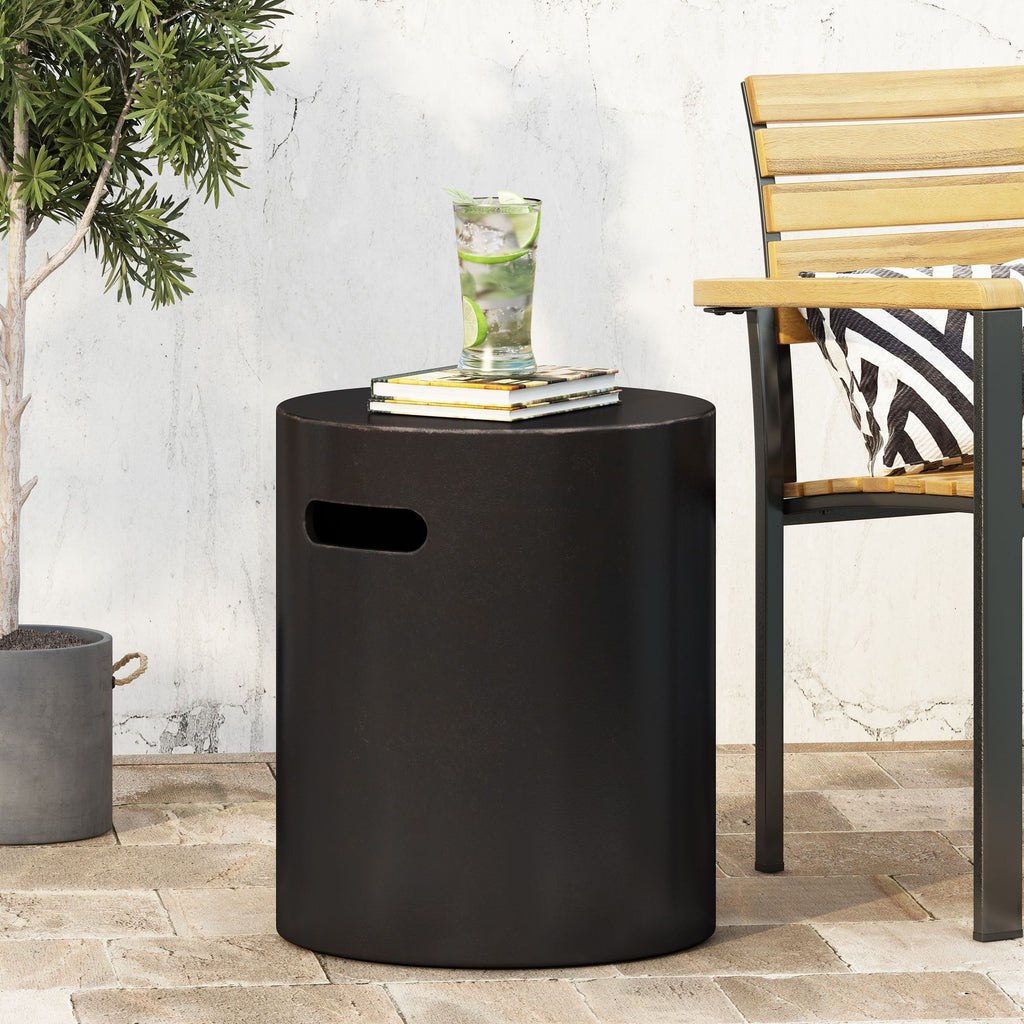 Outdoor LightWeight Concrete Side Table,
