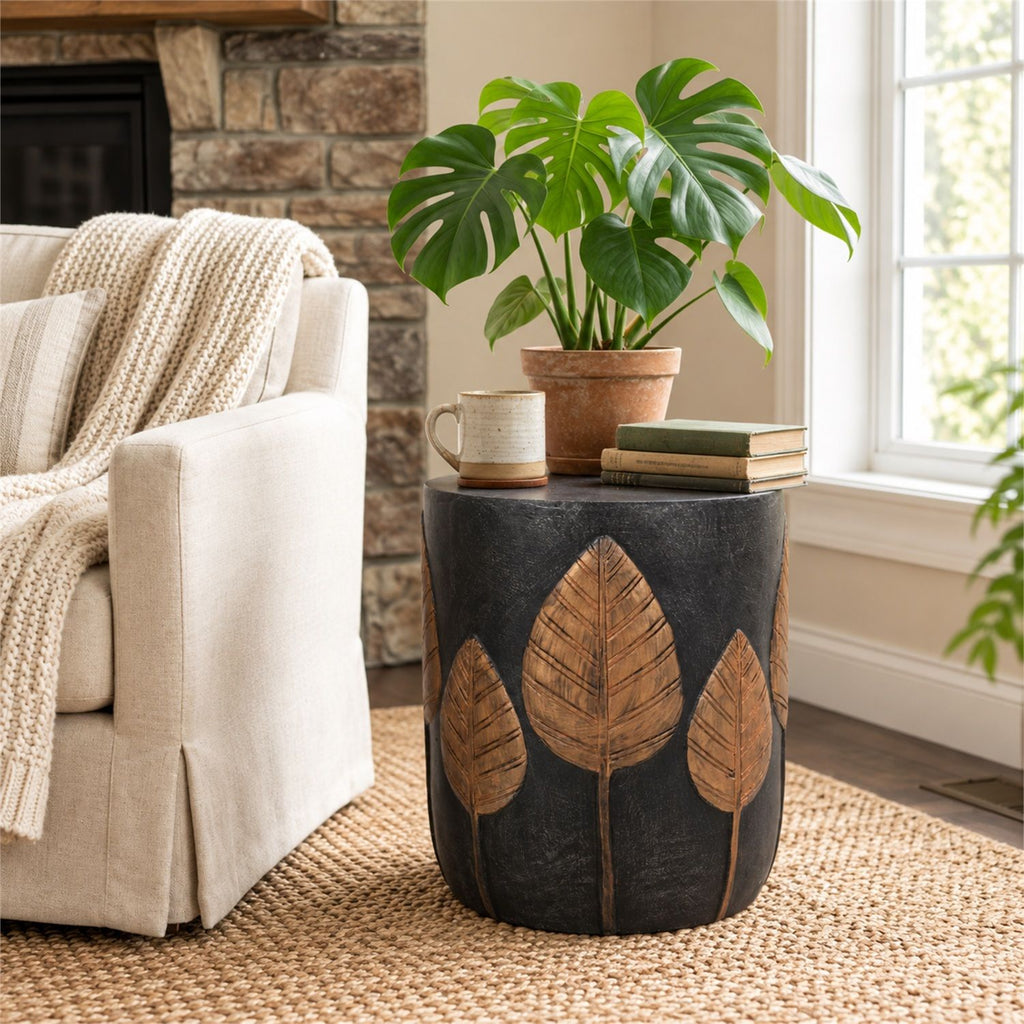 Outdoor LightWeight Concrete Side Table,Copper_73440.00