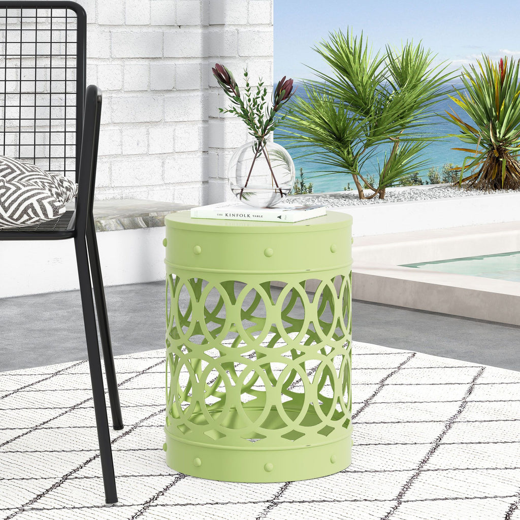Outdoor Metal end Table -Large