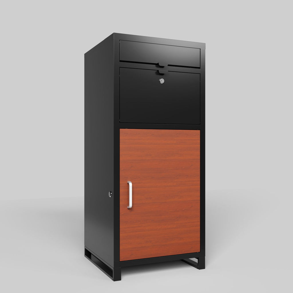 Outdoor Parcel Drop Box ,Courier Locker with Combination Lock,Floor Standing Parcel Locker Size 36.6"x 15.75"x 15.75", Burglary Resistant Baffle,For Porch, Curbside