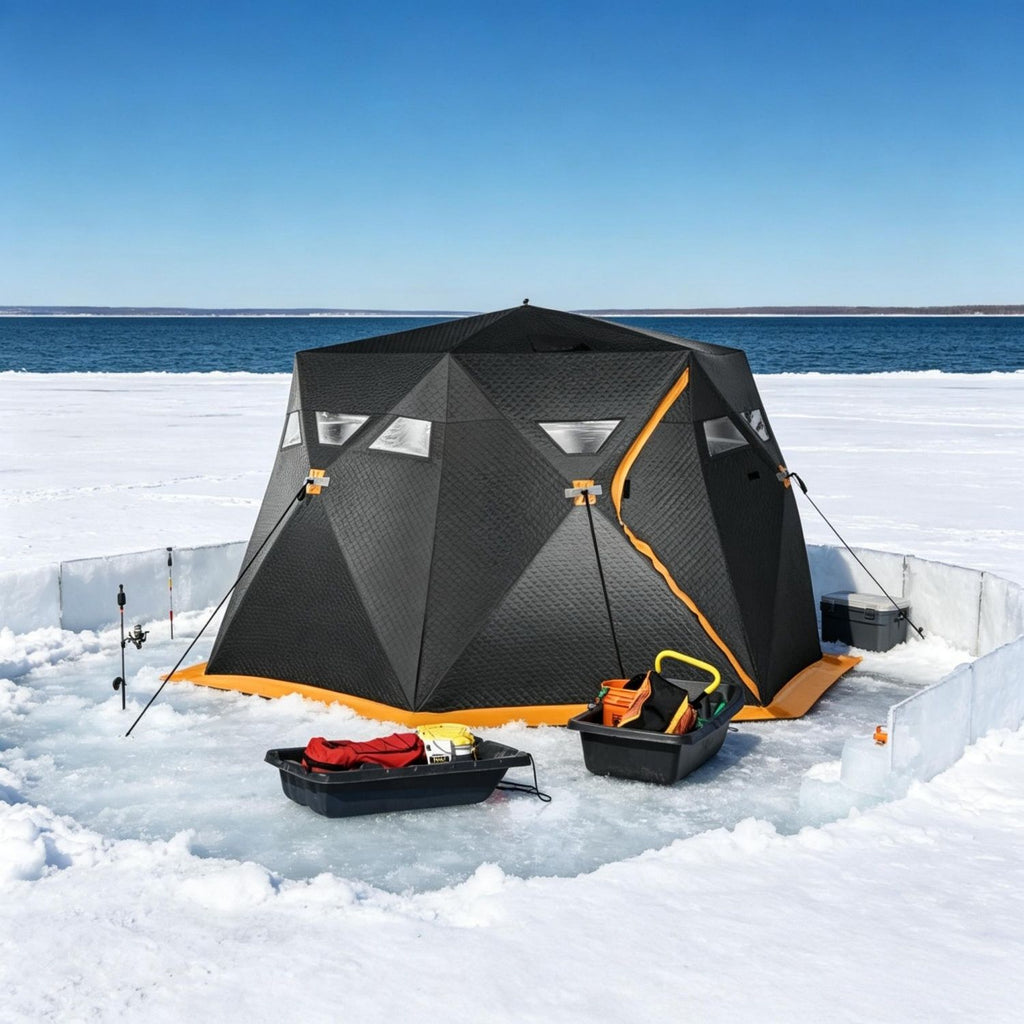 Outdoor Winter Ice Fishing Tent,Camping Shelter,Portable Quick Setup Ice Fishing Shelter,Insulated Pop-Up Tent