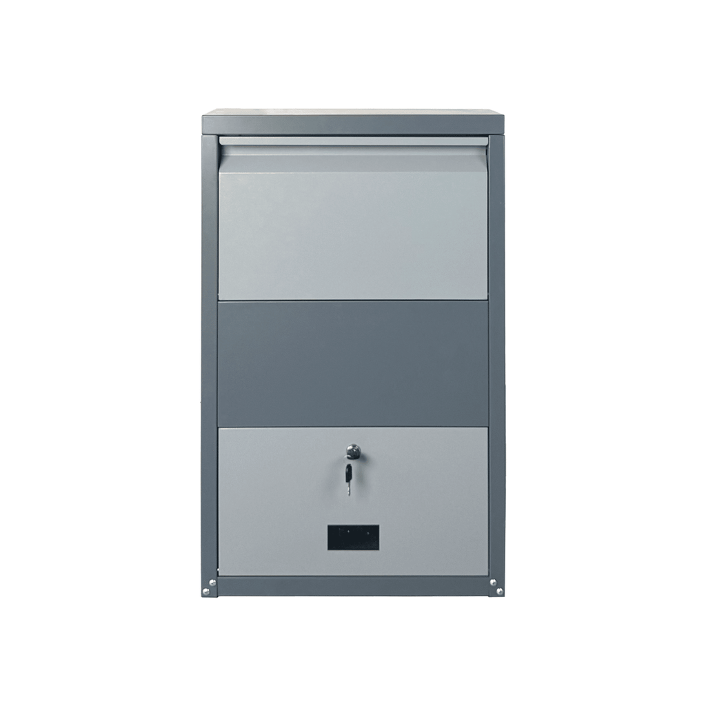 Package Delivery Box for Outside, Cold-Rolled Steel Delivery Box for Packages & Mails, Anti-Theft Lockable Large Mailbox for Porch, House, Curbside