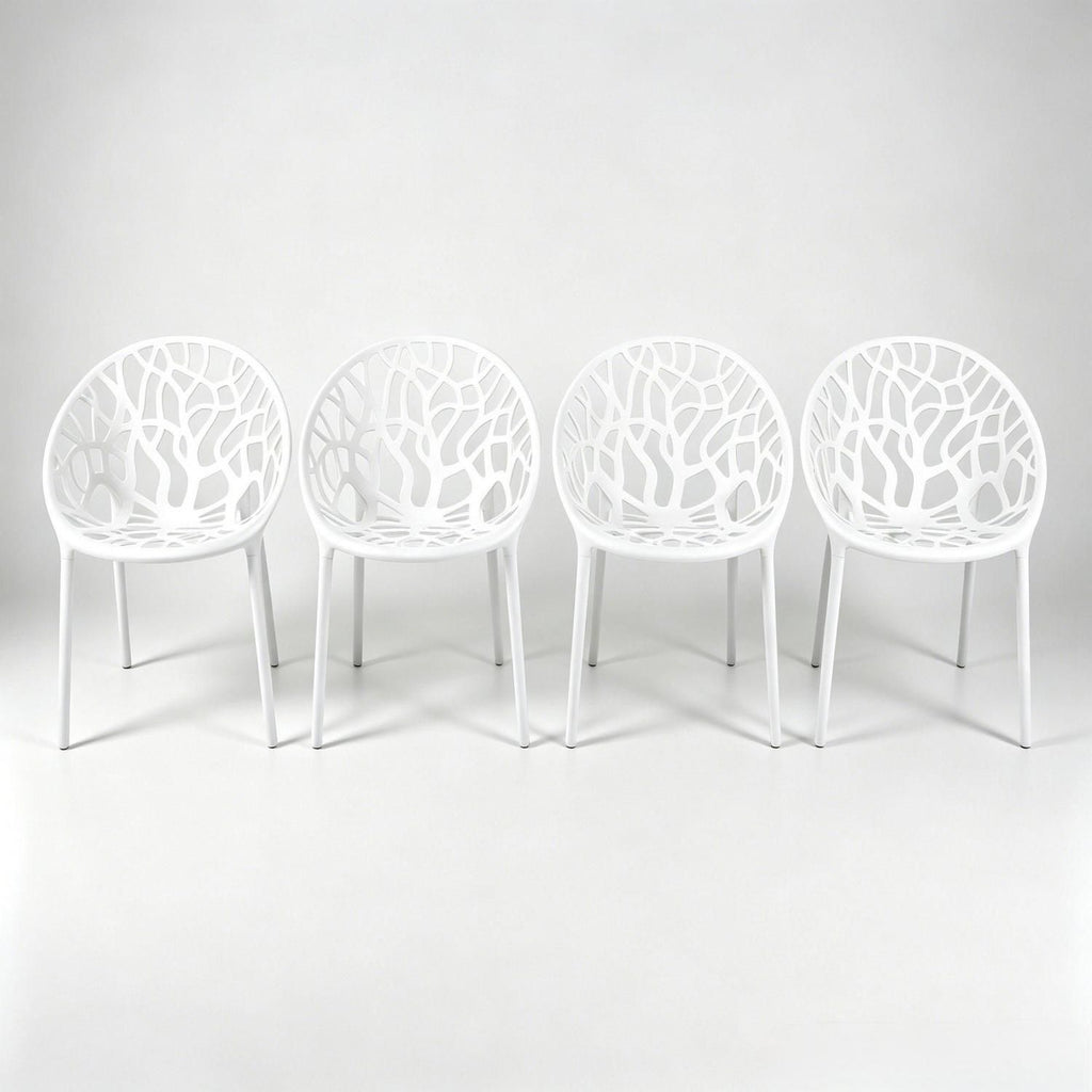 Plastic Dining CHAIR 4PCS white,set of 4
