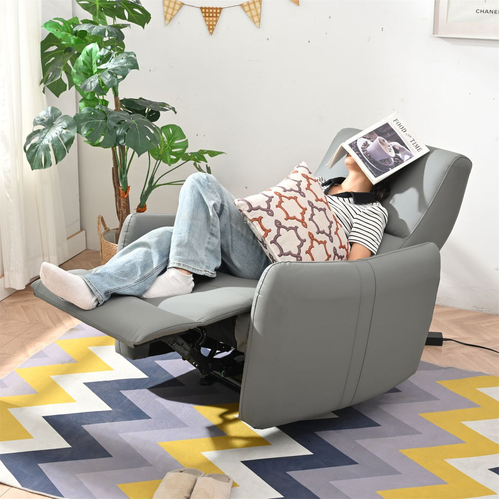 Power Recliner Chair, Wall Hugger Recliner,Zero Wall Recliners,Small Power Recliner for Living Room,Electric Recliner for small space,Reclining Sofa for Bedroom (Blue-gray)