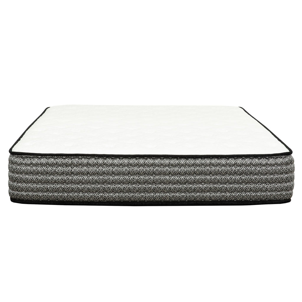 Premium 12 in. Pocket Coil Hybrid Mattress, Queen, Plush Gel Memory Foam Mattress, White/Gray