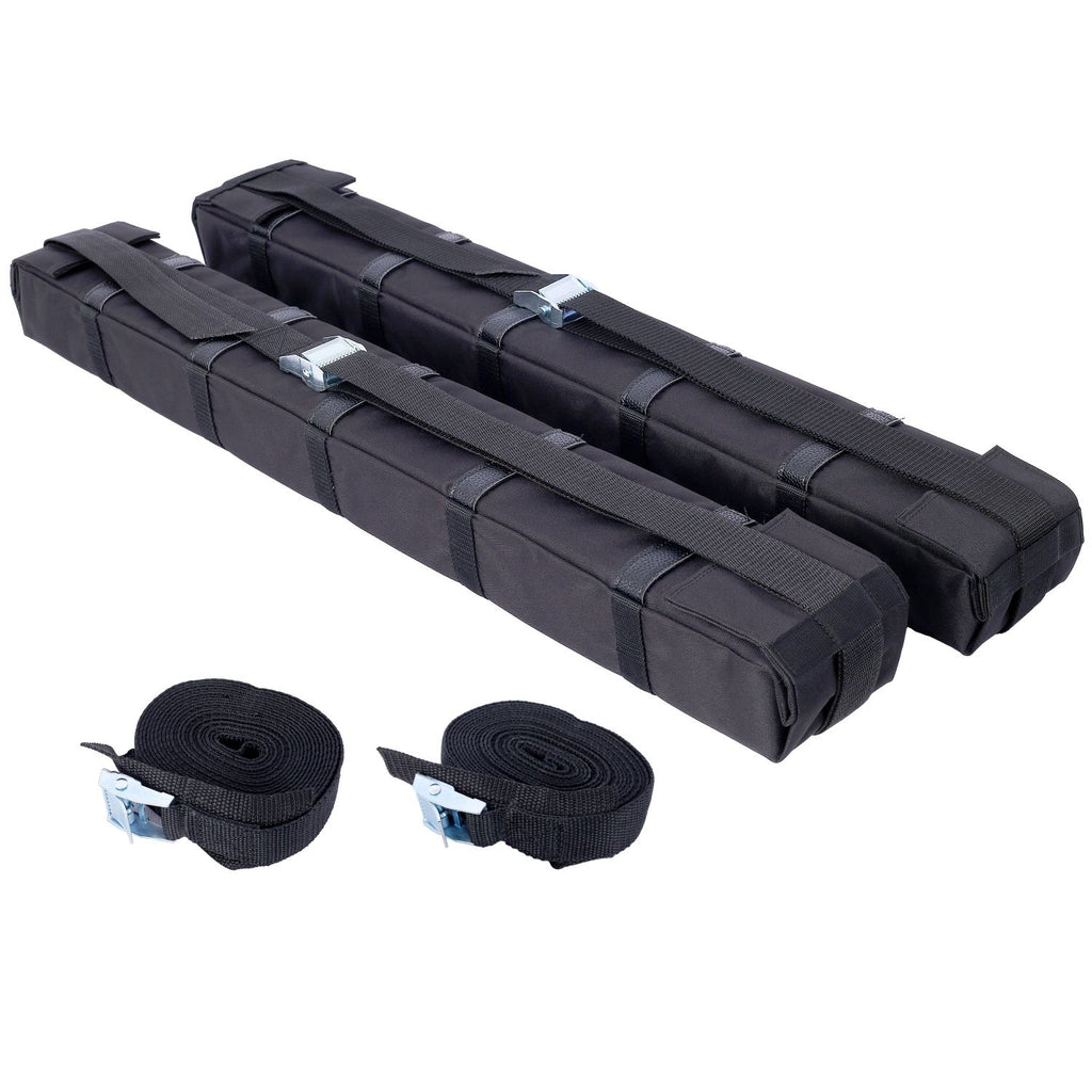 Premium Kayak Roof Rack Pads Universal Car Soft Roof Rack Kayak Carrier for Canoe/Surfboard/Paddleboard/SUP/Snowboard with Tie Down Straps, Tie Down Rope, Quick Loop Strap and Storage Bag
