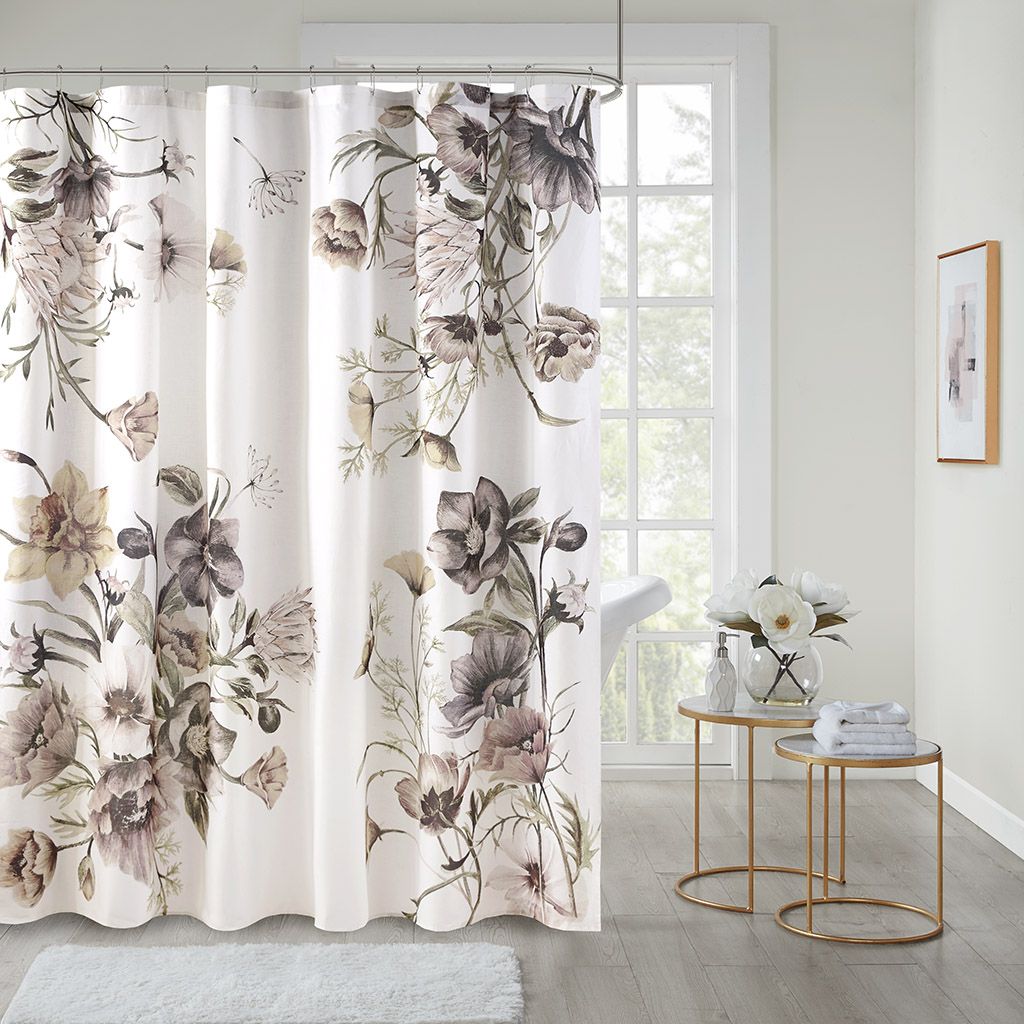 Printed Cotton Shower Curtain