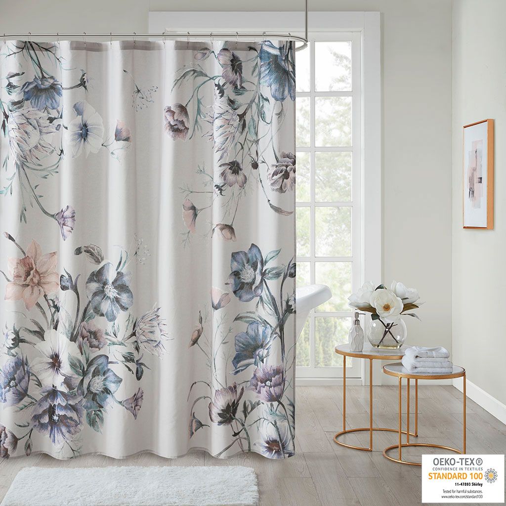 Printed Cotton Shower Curtain