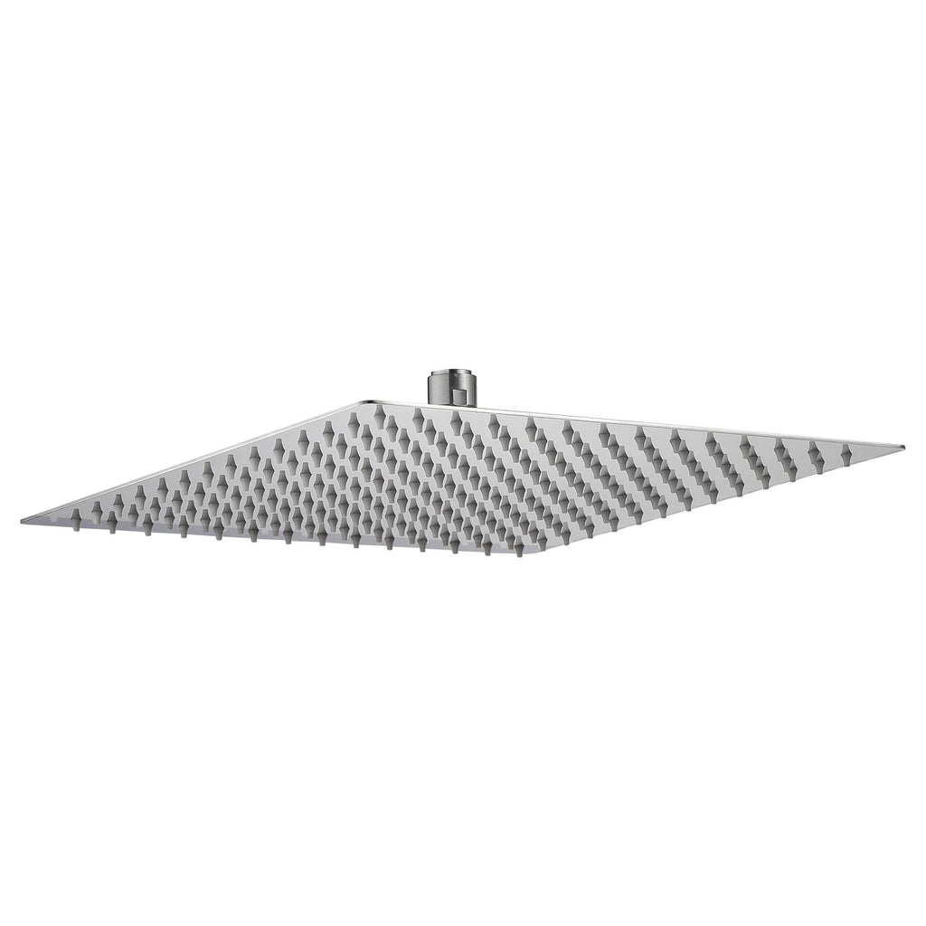 Rain Fixed Shower Head (12 Inch Square, Brushed Nickel)