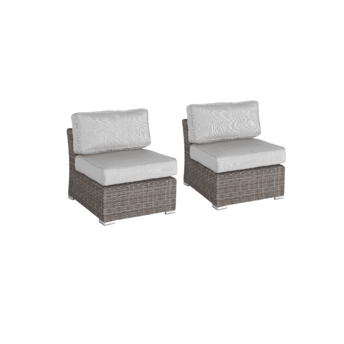 Rattan Wicker Fully Assembled 2 - Person Seating Group with Cushions