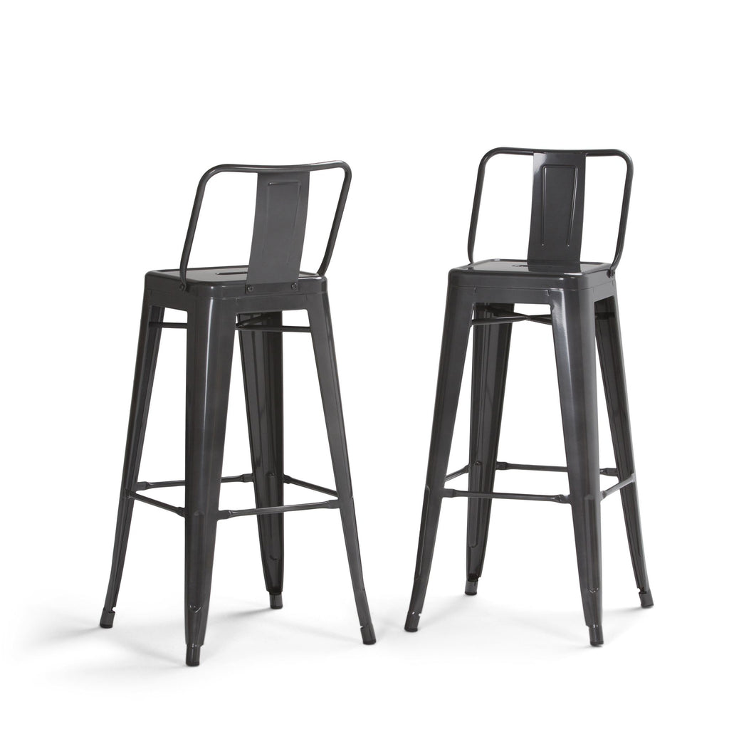 Rayne - 30" Metal Bar Stool (Set of 2) - Grey