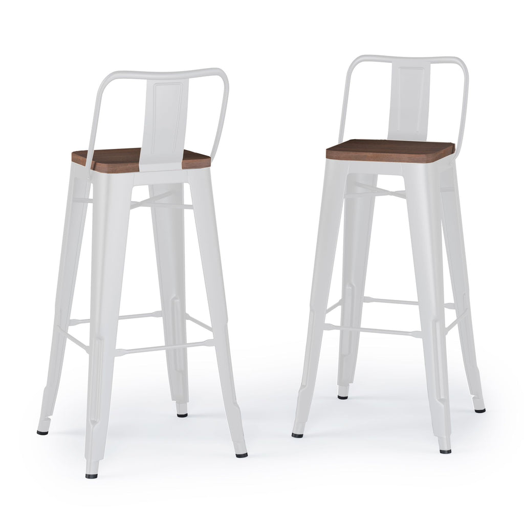 Rayne - 30" Metal / Wood Bar Stool (Set of 2) - White
