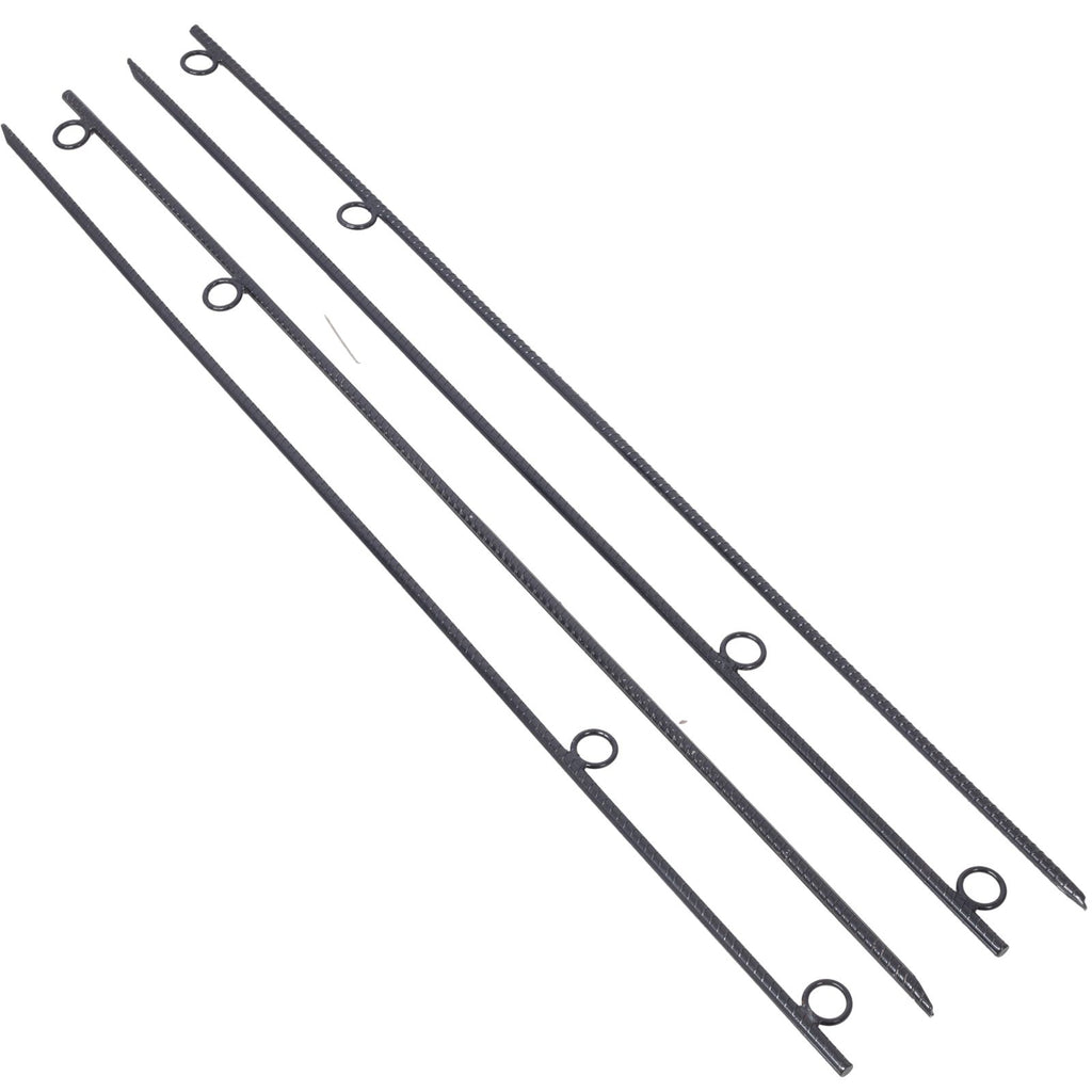 Rebar stake with loop 4pcs Grip Rebar 5/8x 55.5 Inch Steel Durable Heavy Duty Tent Canopy Ground Stakes with Angled Ends and 1 Inch Loops for Campsites and Canopies