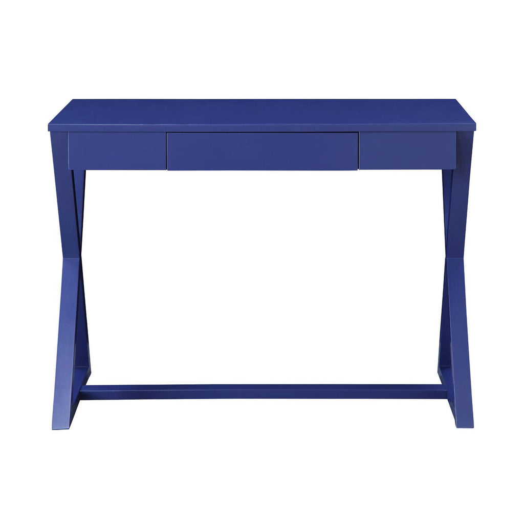 Rectangular Writing Desk with 1 Drawer, Twilight Blue