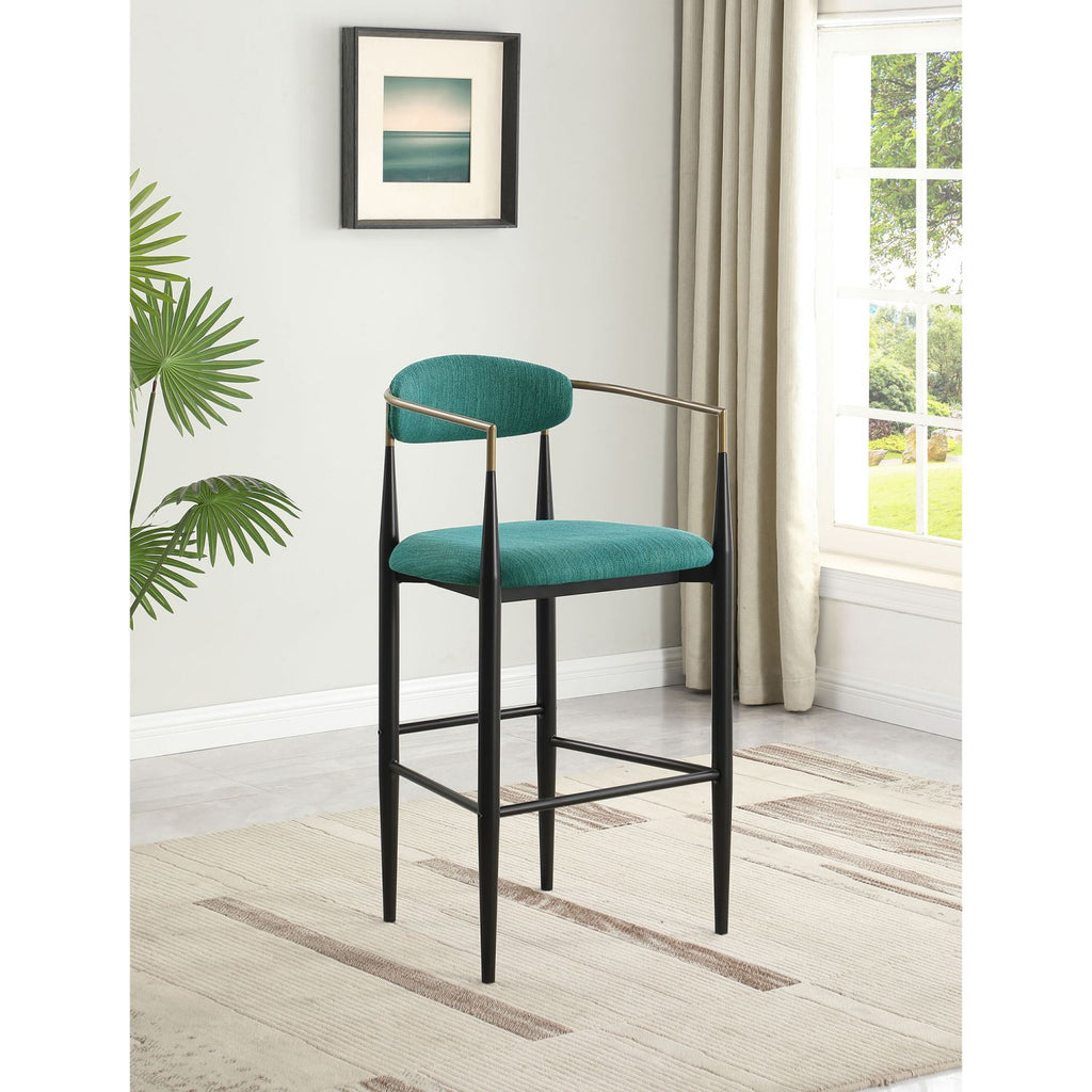 Renfroe Green Fabric Upholstered Bar Chair (Set of 2)