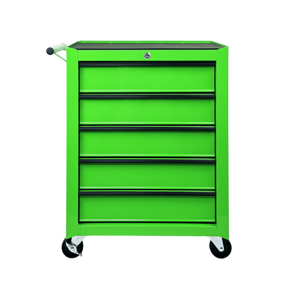 Rolling Metal Tool Chest with 5 Drawers, 20" 5-Drawer Tool Chest Cabinet with Ball Bearing Drawer Slides, Steel Tool Storage Box Organizer -GREEN