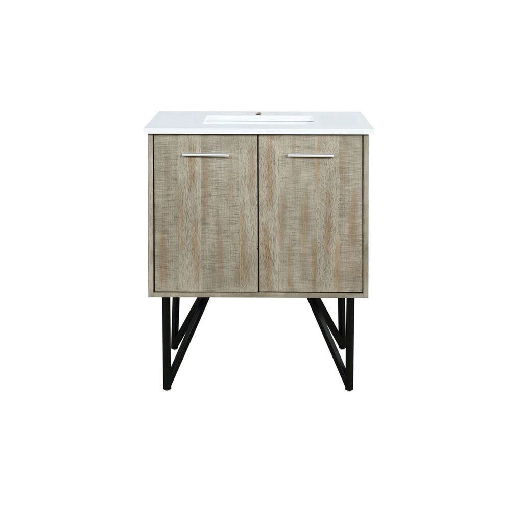 Rustic Acacia Bath Vanity 30 in. W x 20 in. D, with Cultured Marble Top