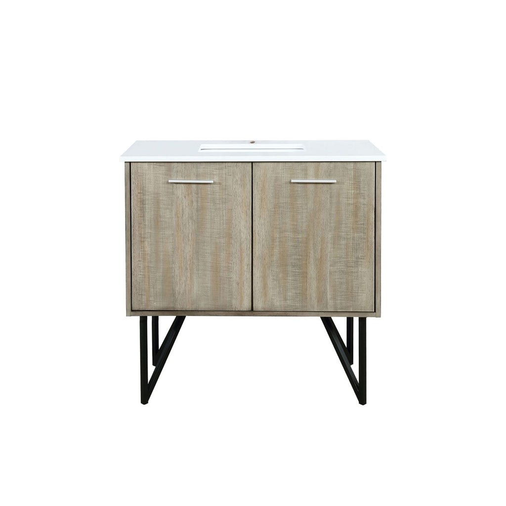 Rustic Acacia Bath Vanity 36 in. W x 20 in. D, with Cultured Marble Top